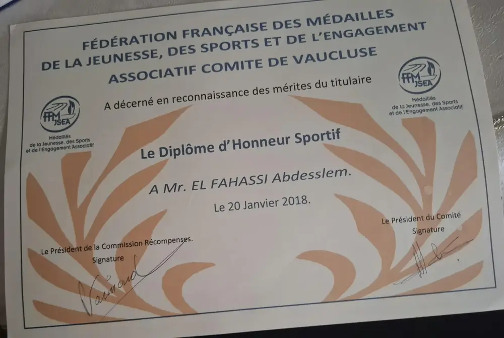 Diplôme d'honneur sportif